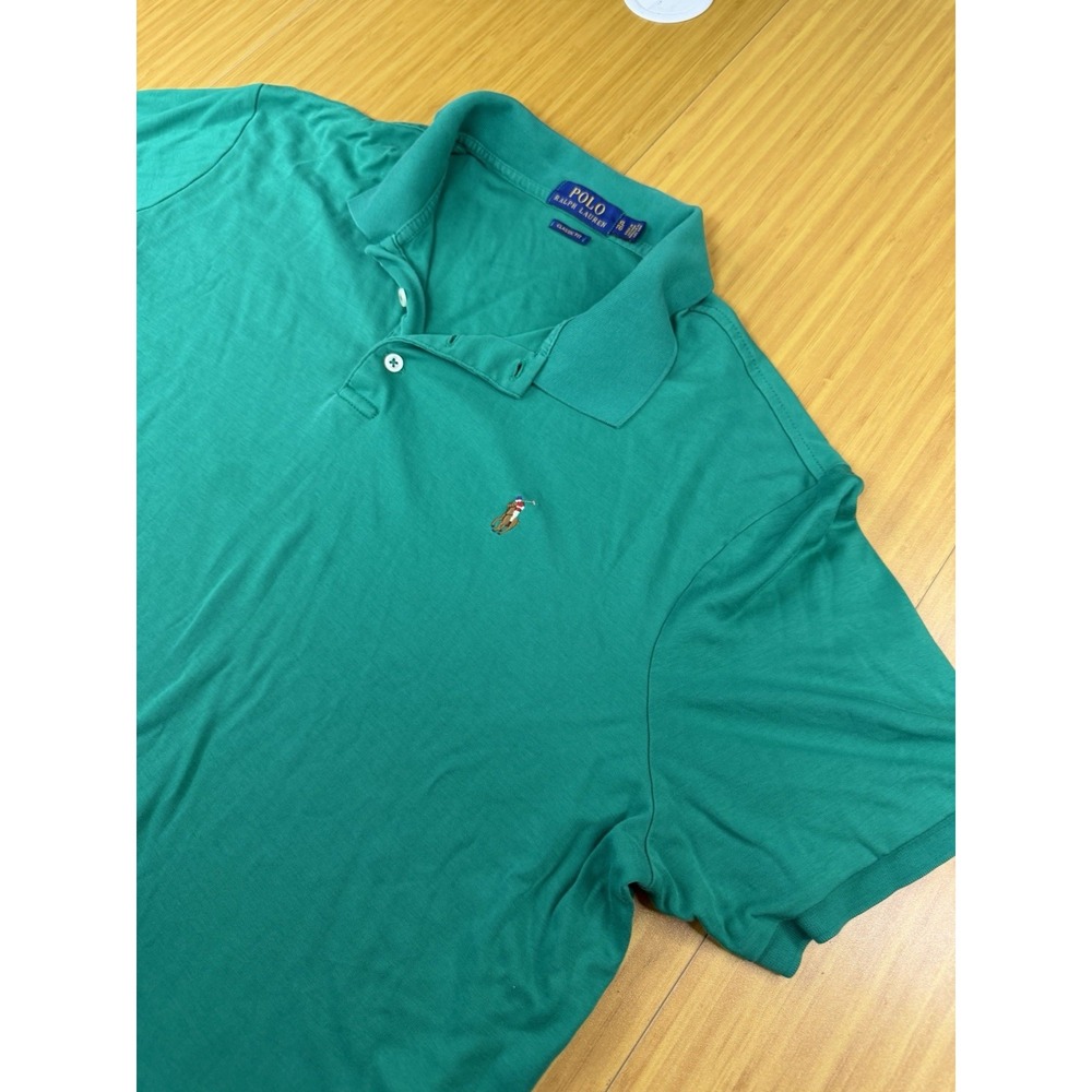 Men's Polo Ralph Lauren Classic Fit Cotton Polo Shirt Green Small Pony Logo XL